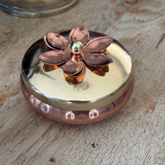 Other - Gold and Copper Flower Trinket Box